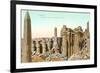 Colonnade, Obelisk, Karnak, Egypt-null-Framed Art Print