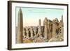 Colonnade, Obelisk, Karnak, Egypt-null-Framed Art Print