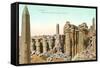 Colonnade, Obelisk, Karnak, Egypt-null-Framed Stretched Canvas