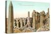 Colonnade, Obelisk, Karnak, Egypt-null-Stretched Canvas