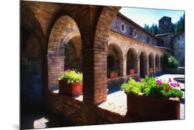 Colonnade Of An Old World Castle In Napa Valley-George Oze-Mounted Photographic Print