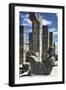 Colonnade of Temple of Warriors, with Statue of Chac-Mool in Foreground, Chichen Itza-null-Framed Photographic Print