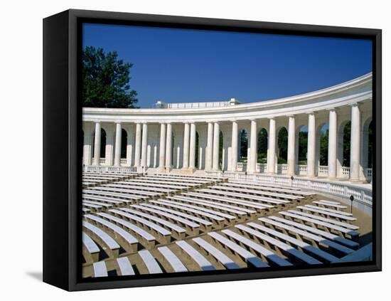 Colonnaded Amphitheater of the Arlington Cemetery in Virginia, USA-Hodson Jonathan-Framed Stretched Canvas