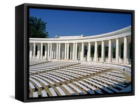 Colonnaded Amphitheater of the Arlington Cemetery in Virginia, USA-Hodson Jonathan-Framed Stretched Canvas