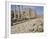 Colonnaded Street, Roman Ruins, Jerash, Jordan, Middle East-David Poole-Framed Photographic Print