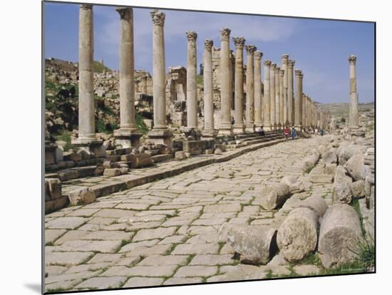 Colonnaded Street, Roman Ruins, Jerash, Jordan, Middle East-David Poole-Mounted Photographic Print