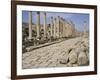 Colonnaded Street, Roman Ruins, Jerash, Jordan, Middle East-David Poole-Framed Photographic Print