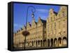 Colonnades of Buildings in the Town of Arras, Artois Region, Nord Pas De Calais, France, Europe-Simanor Eitan-Framed Stretched Canvas