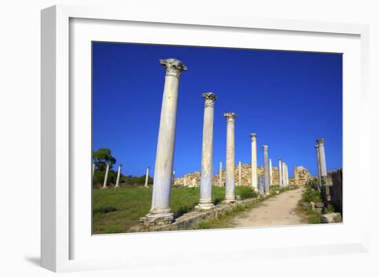 Colonnades of the Gymnasium, Salamis, North Cyprus, Cyprus, Europe-Neil Farrin-Framed Photographic Print