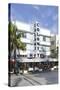 Colony Hotel, Facade, Art Deco Hotel, Ocean Drive, Miami South Beach-Axel Schmies-Stretched Canvas