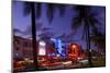Colony Hotel, Facade, Ocean Drive at Dusk, Miami South Beach, Art Deco District, Florida, Usa-Axel Schmies-Mounted Photographic Print