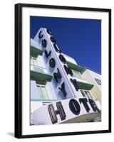 Colony Hotel, Ocean Drive, Art Deco District, Miami Beach, South Beach, Miami, Florida, USA-Fraser Hall-Framed Photographic Print