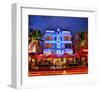 Colony Hotel on Ocean Drive in the Art Deco District of South Miami Beach in Miami, Florida, USA-null-Framed Art Print