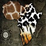 Animal Map of Africa-Color Bakery-Giclee Print