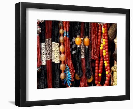 Color Bead Strands, Katmandu, Nepal-Art Wolfe-Framed Photographic Print