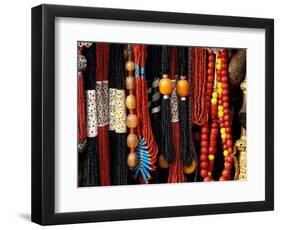 Color Bead Strands, Katmandu, Nepal-Art Wolfe-Framed Photographic Print