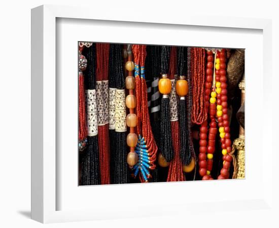 Color Bead Strands, Katmandu, Nepal-Art Wolfe-Framed Photographic Print