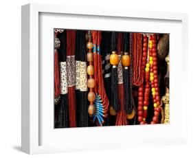 Color Bead Strands, Katmandu, Nepal-Art Wolfe-Framed Photographic Print