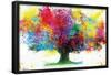 Color Bursting Tree-Trends International-Framed Poster