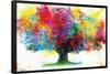 Color Bursting Tree-Trends International-Framed Poster