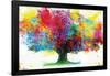 Color Bursting Tree-Trends International-Framed Poster