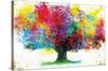 Color Bursting Tree-Trends International-Stretched Canvas