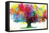 Color Bursting Tree-Trends International-Framed Stretched Canvas