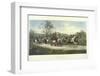 Color Engraving from Painting Entitled "Behind Time" by Gilbert S. Wright-null-Framed Premium Photographic Print