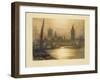 Color Etching of Westminster-null-Framed Giclee Print