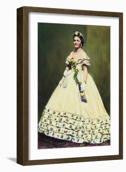 Color Illustration of Mary Todd Lincoln-null-Framed Giclee Print