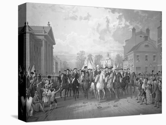 Color Lithograph Evacuation Day-E.P. and L. Restein-Stretched Canvas