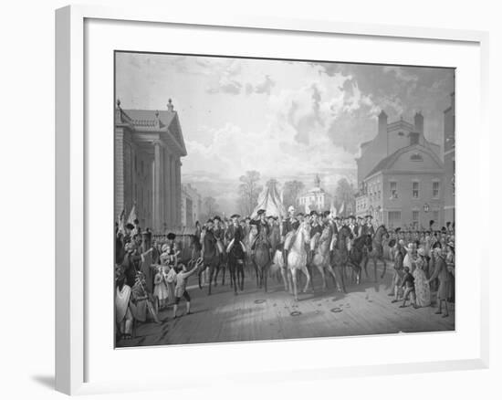 Color Lithograph Evacuation Day-E.P. and L. Restein-Framed Photographic Print