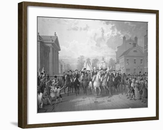 Color Lithograph Evacuation Day-E.P. and L. Restein-Framed Photographic Print