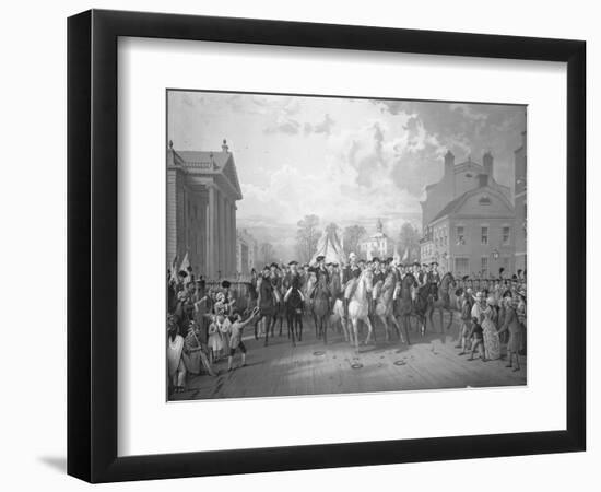 Color Lithograph Evacuation Day-E.P. and L. Restein-Framed Photographic Print