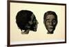 Color Lithograph Showing Face and Profile of Female Mummy-null-Framed Giclee Print