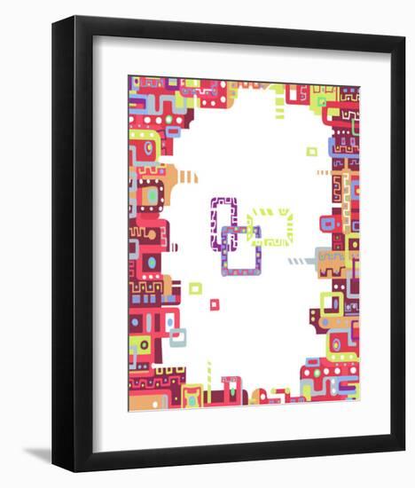 Color Melody: Lively Town, Lots of Conversations and Happiness-Kyo Nakayama-Framed Giclee Print