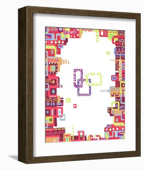Color Melody: Lively Town, Lots of Conversations and Happiness-Kyo Nakayama-Framed Giclee Print