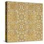 Color my World Mexican Tiles Pattern Gold-Daphne Brissonnet-Stretched Canvas