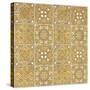 Color my World Mexican Tiles Pattern Gold-Daphne Brissonnet-Stretched Canvas