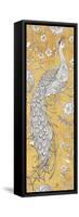 Color my World Ornate Peacock II Gold-Daphne Brissonnet-Framed Stretched Canvas