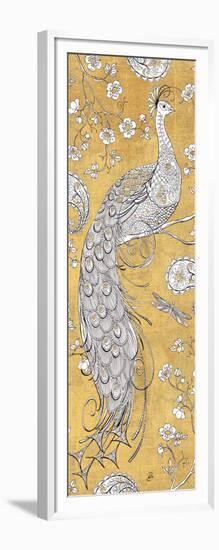 Color my World Ornate Peacock II Gold-Daphne Brissonnet-Framed Art Print