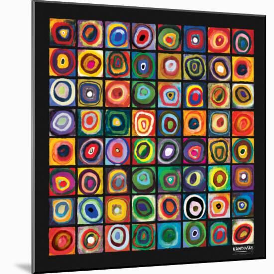 Color of Squares-Wassily Kandinsky-Mounted Premium Giclee Print