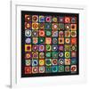 Color of Squares-Wassily Kandinsky-Framed Premium Giclee Print