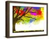 Color of Tree Stain Watercolor.. Raster-Ihnatovich Maryia-Framed Art Print