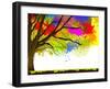 Color of Tree Stain Watercolor.. Raster-Ihnatovich Maryia-Framed Art Print