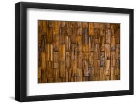 Color Pattern of Teak Wood Decorative Surface-wuttichok-Framed Photographic Print