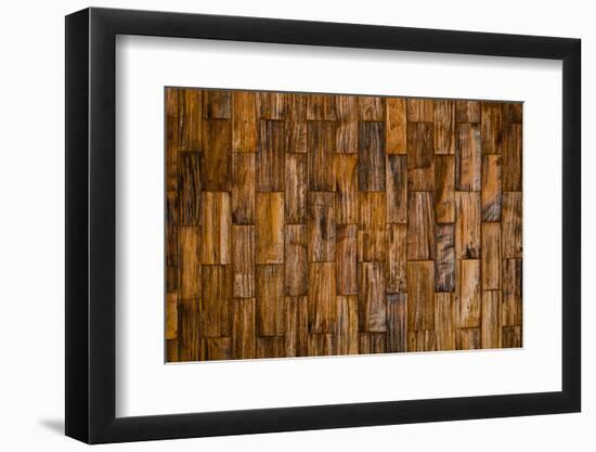 Color Pattern of Teak Wood Decorative Surface-wuttichok-Framed Photographic Print