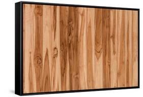 Color Pattern of Teak Wood-wuttichok-Framed Stretched Canvas