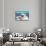 Color Photo of Speedboat-null-Framed Stretched Canvas displayed on a wall