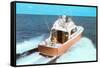 Color Photo of Speedboat-null-Framed Stretched Canvas